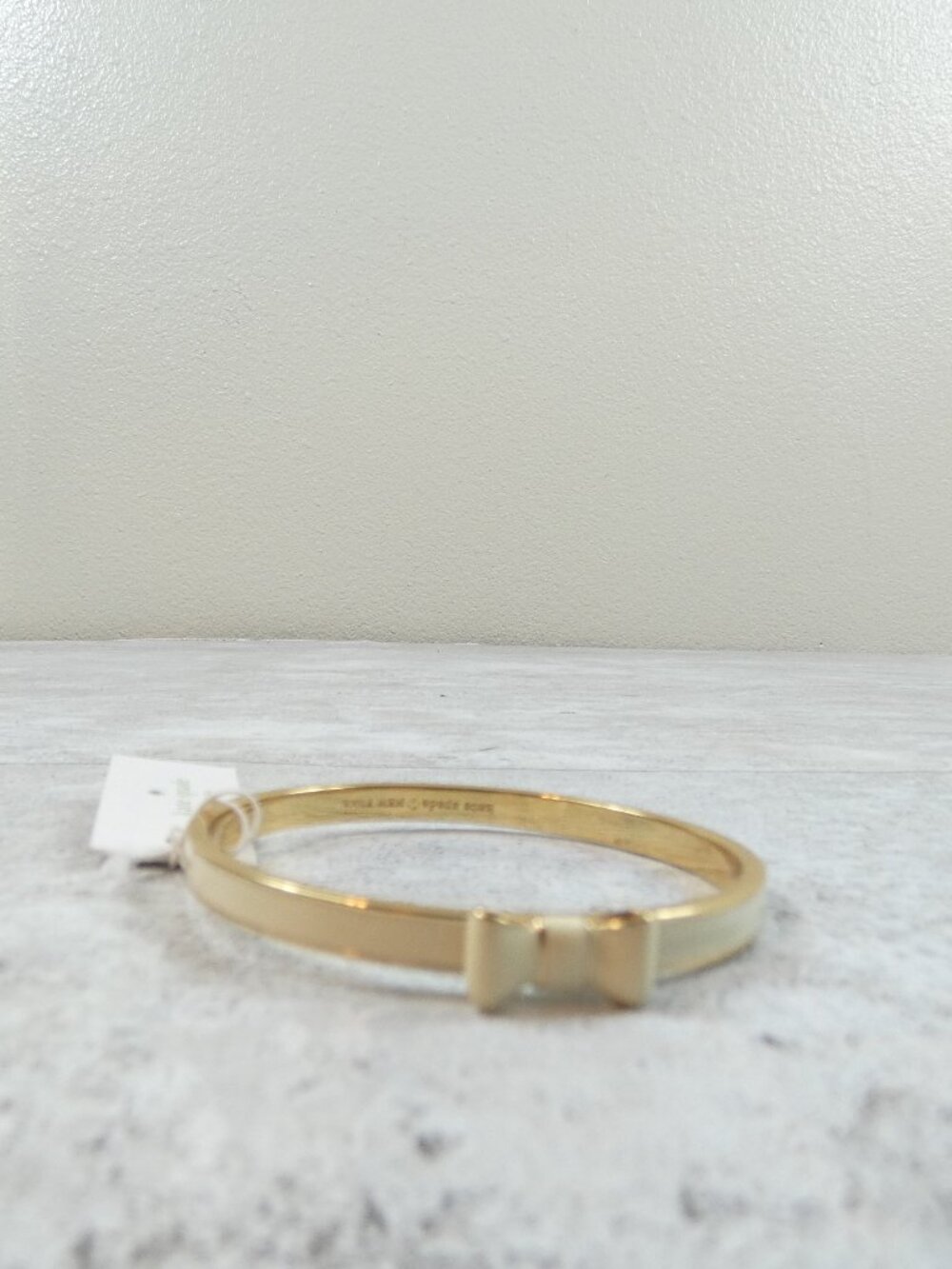 Kate Spade Bracelet Cream Enamel Take A Bow New Bangle